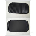 cast iron flat griddle pan / vegetable oil coating